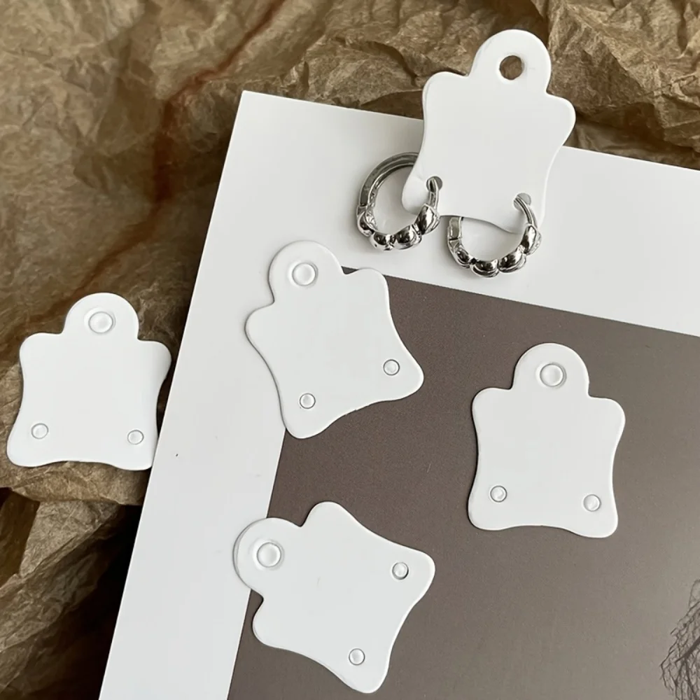 130/260pcs Customized Personalized White Cardboard Jewelry Earring Display Card, Jewelry Product Labels and Packaging Supplies