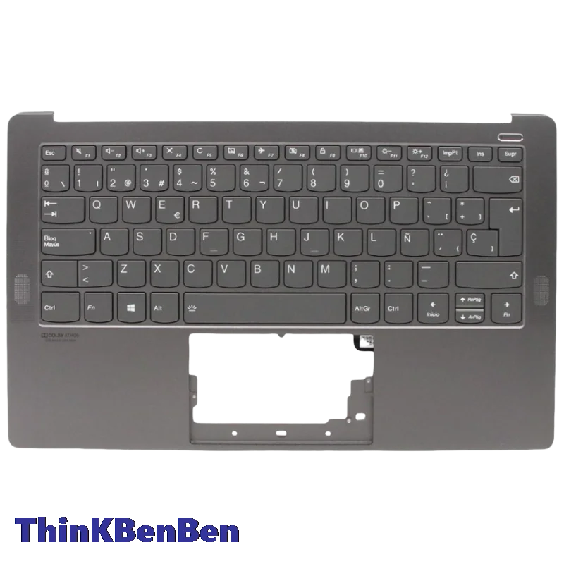 ES Spanish Iron Gray Keyboard Upper Case Palmrest Shell Cover For Lenovo Yoga S940 14 14IWL 14IIL 5CB0W43495