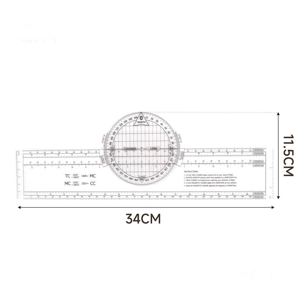

Навигационная линейка KCNP-1 для обучения пилотированию и ручной навигации по картам с функцией преобразования углов и расстояний.
