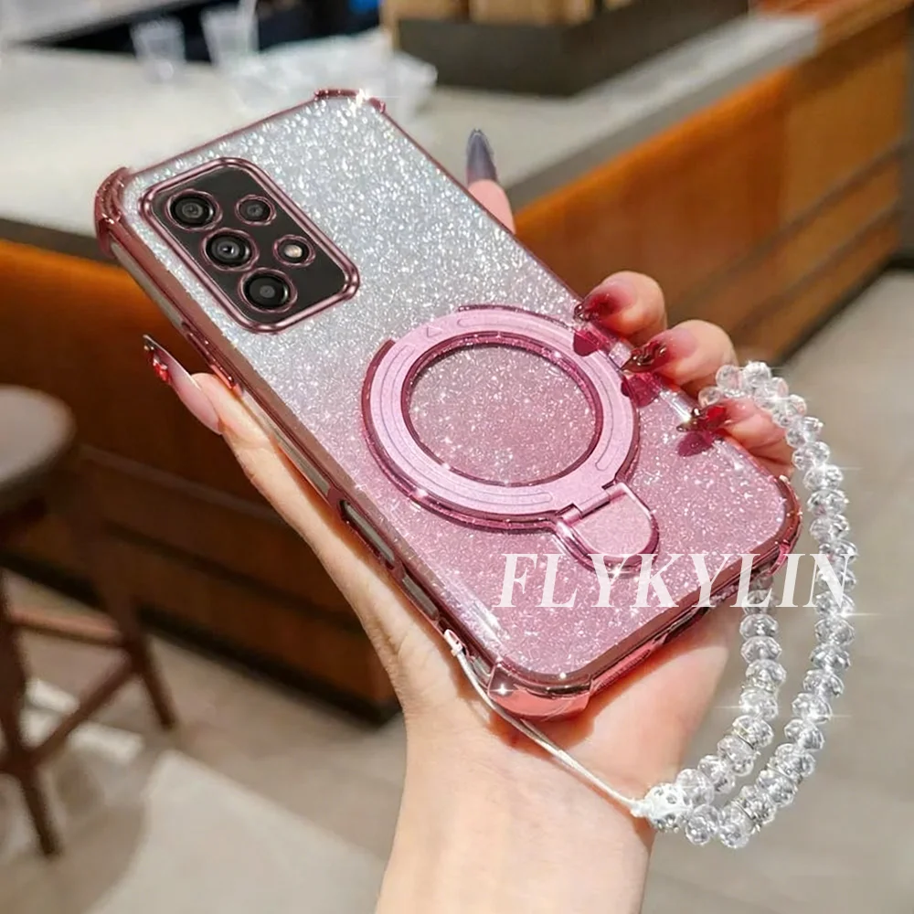 آيفون 17 الهواء 16 15 14 13 12 11 برو ماكس 16 زائد 16E قوس الذيل القصير مع سلسلة كريستال فلاش ورقة مكافحة قطرة لينة قذيفة