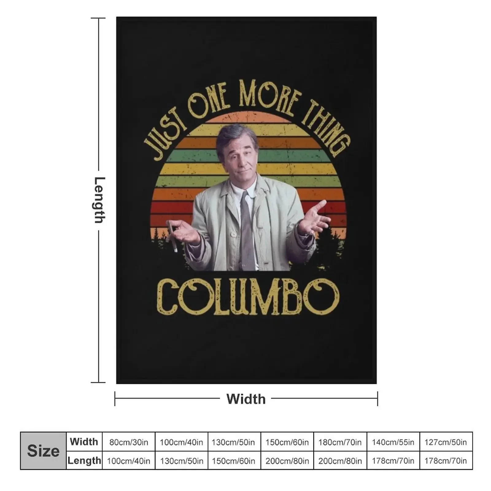 Columbo Throw Blanket Thermal Vintage Blankets