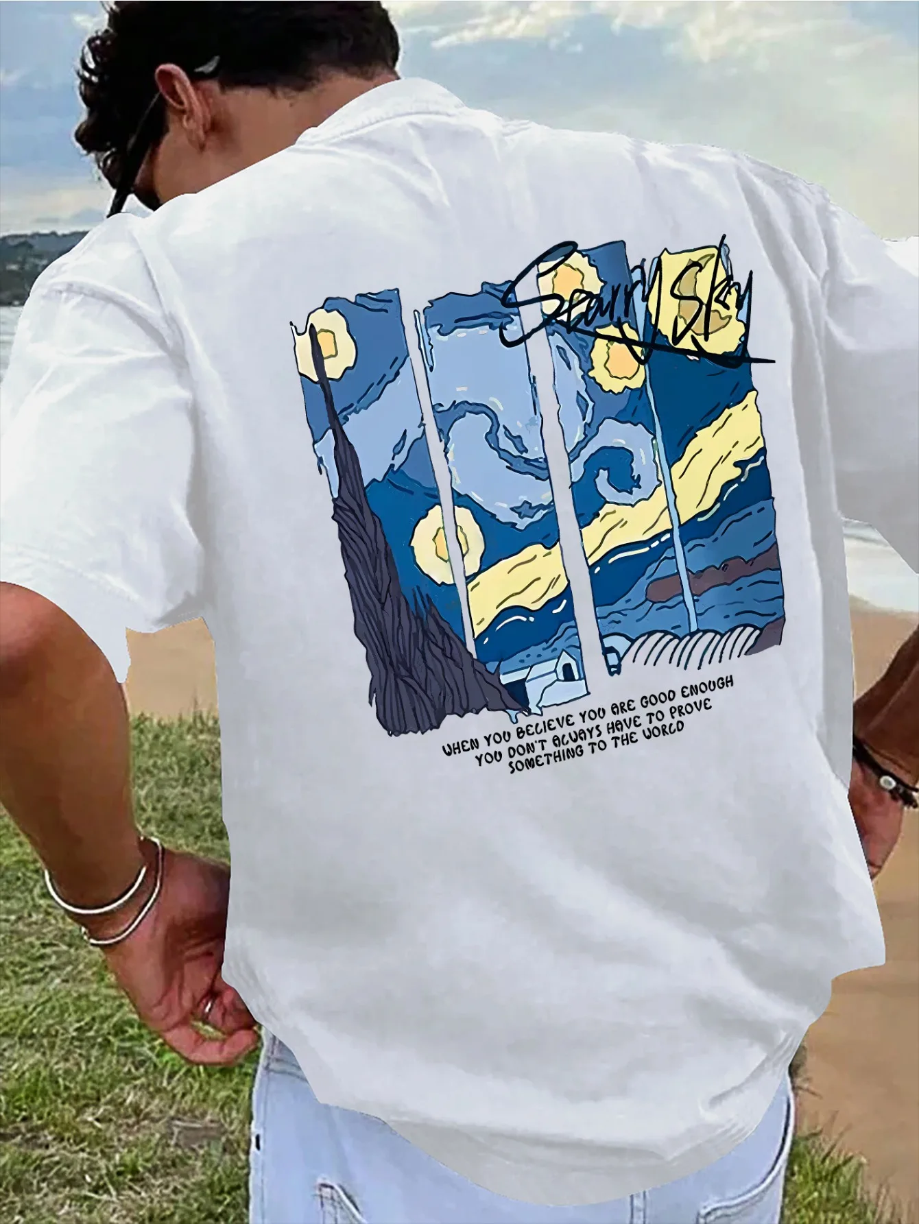 Neues Sommer-Freizeit-T-Shirt für Herren mit Rundhalsausschnitt, schlichtem und einfachem Kurzarm-Design aus 100% Baumwolle