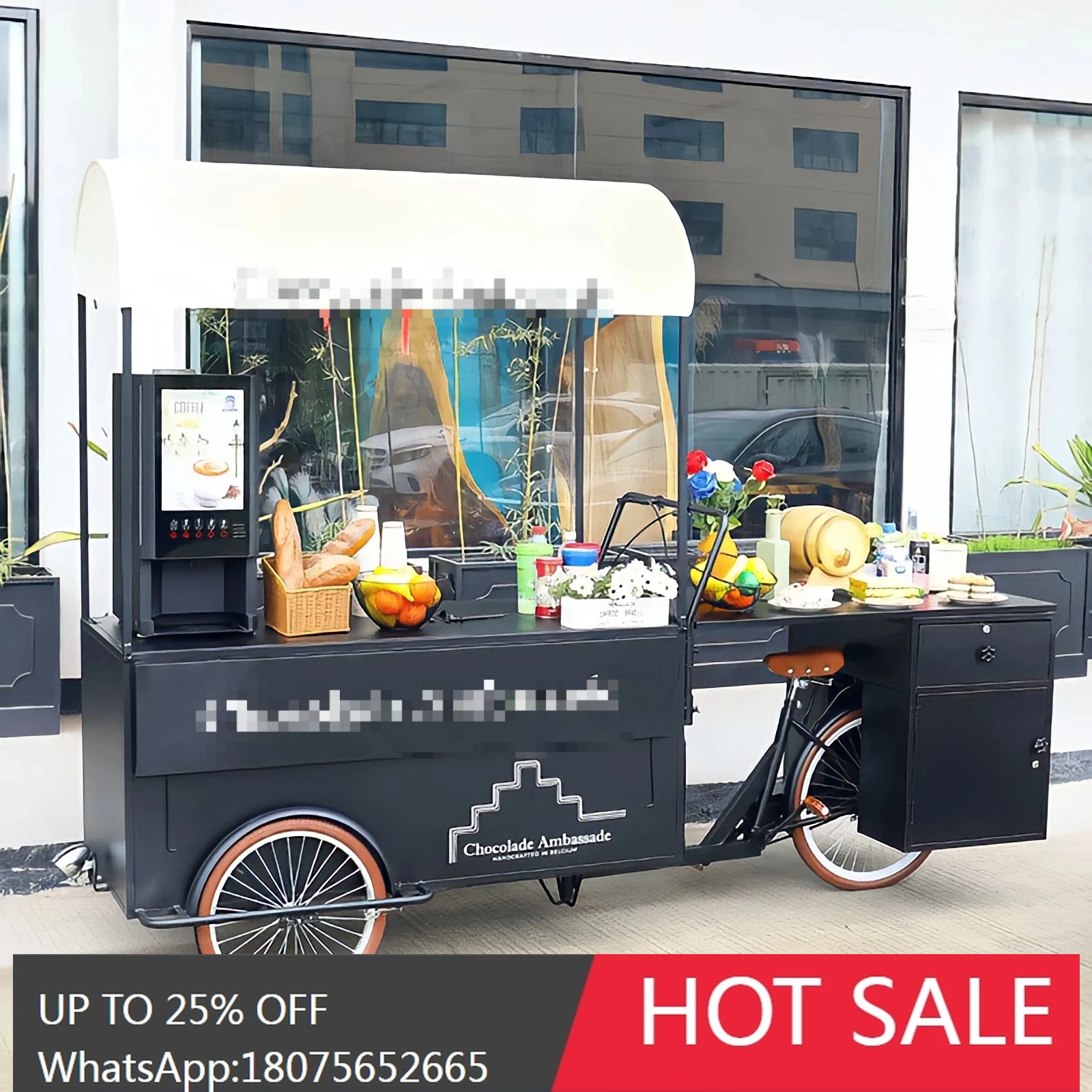 SGF food street mobile stall car can ride three-wheeled dining car