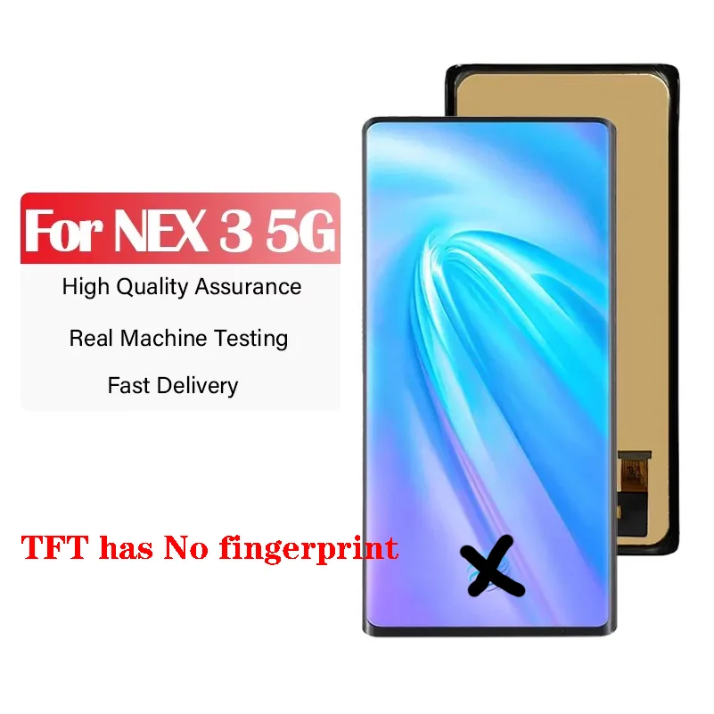 TFT LCD Screen for 6.89 inches Vivo NEX 3 5G V1924A V1924T 1913 LCD Display Touch Screen Digitizer Assembly with Repair Tool