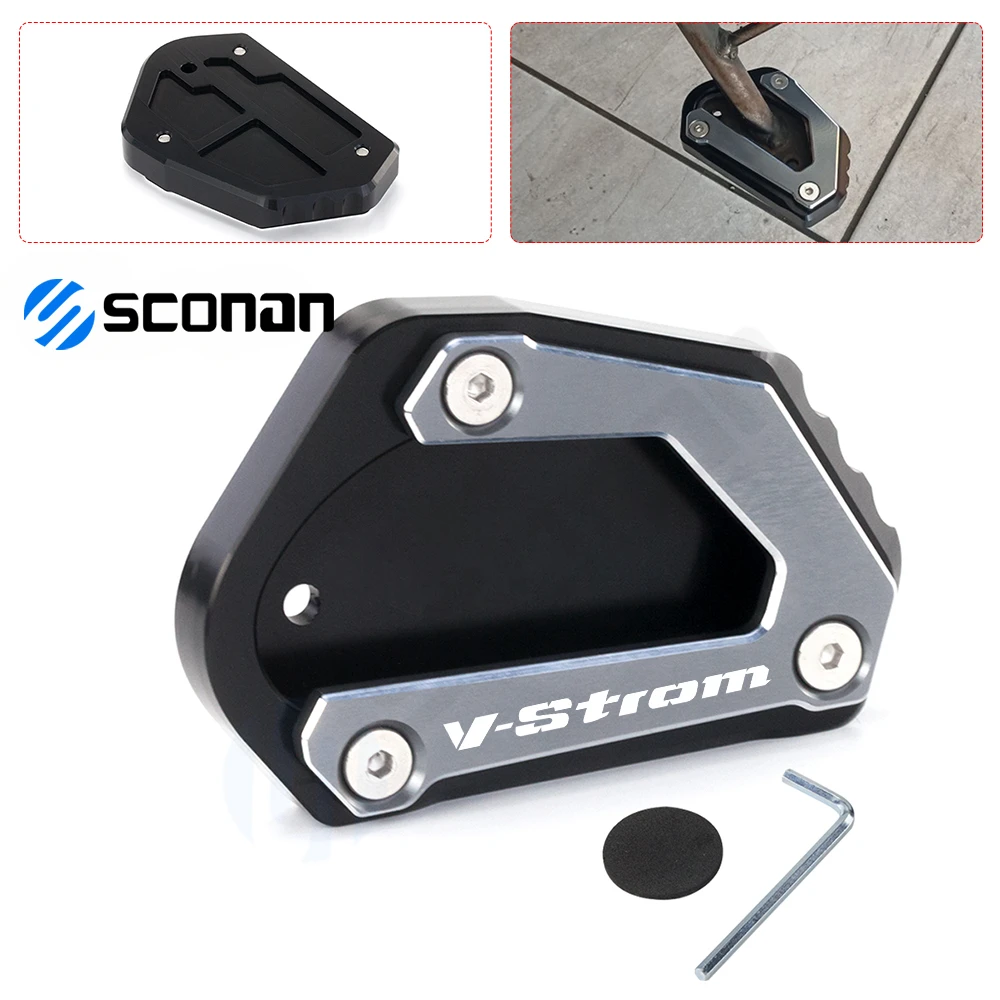 For SUZUKI V-STROM 650/XT DL650 V Strom 650 DL 650 2021 2022 Motorcycle Accessories Kickstand Side Stand Extension Enlarger Pad