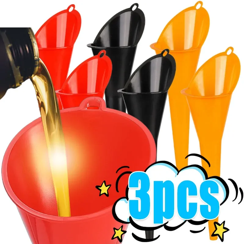Motorcycle Tools Auto Accessories Long-Handled Auto Fueling Tools Splash-Proof Plastic Fueling Funnels Fueling Equipment
