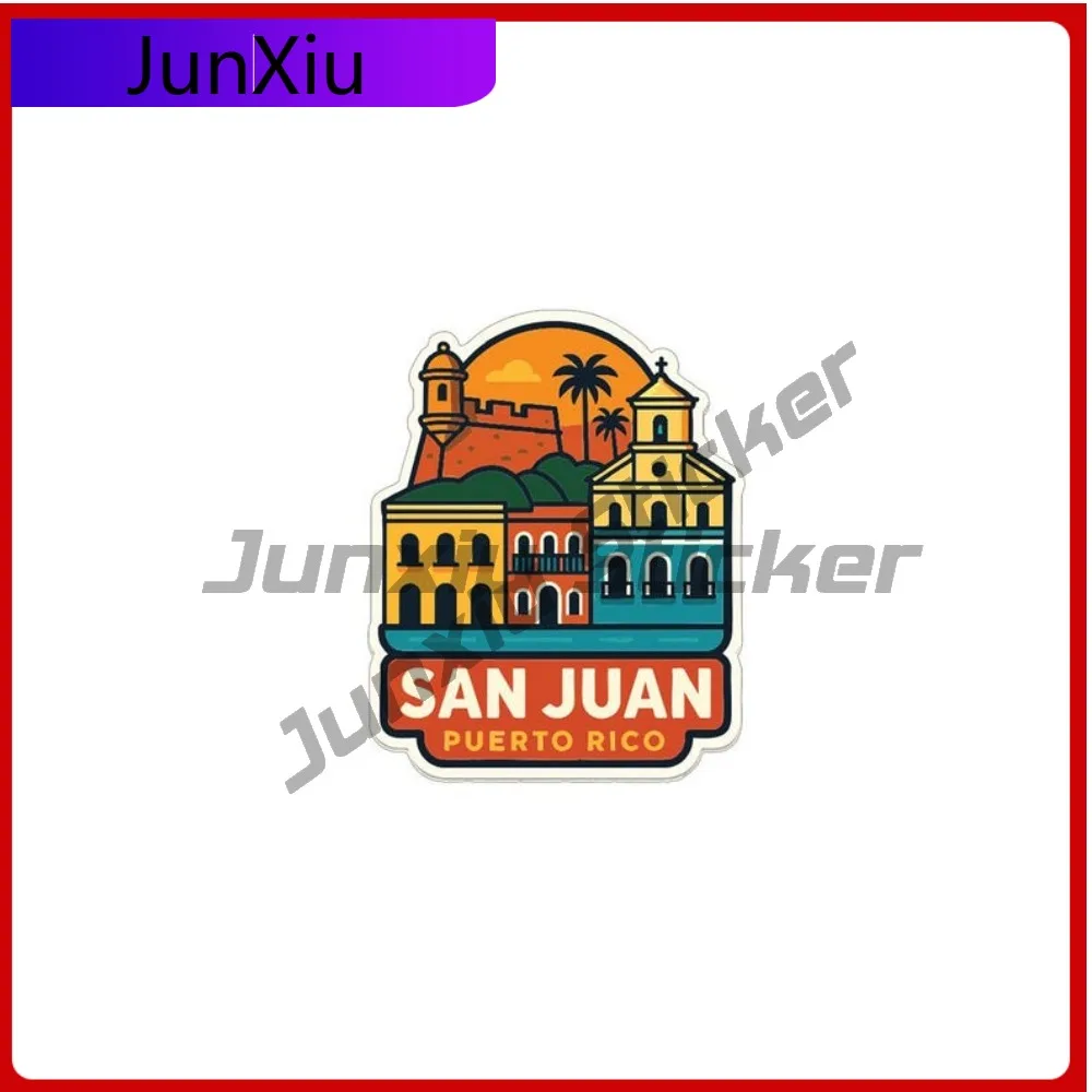 

San Juan Puerto Rico City Sticker Travel Vinyl Decal Exterior Decoration Windshield Bumper Truck Windshield Luggage Hood Decal