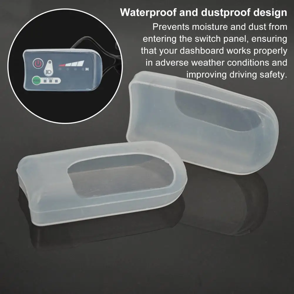 Electric Bike Speedometer Monitor Cover Waterproof Universal Bike Display Screen Clear Silicone Protective Dust Cover Case