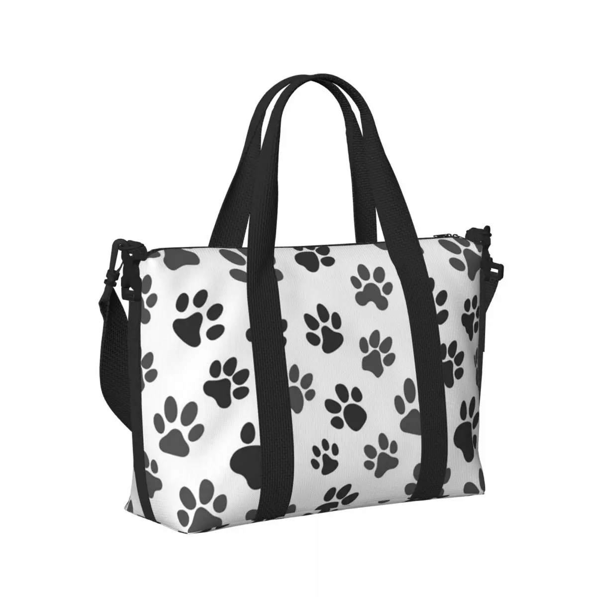 

Крутая пляжная дорожная сумка с рисунком черной лапы для домашних животных, большая вместительная сумка-тоут для тренажерного зала, йоги, женская дорожная сумка для покупок