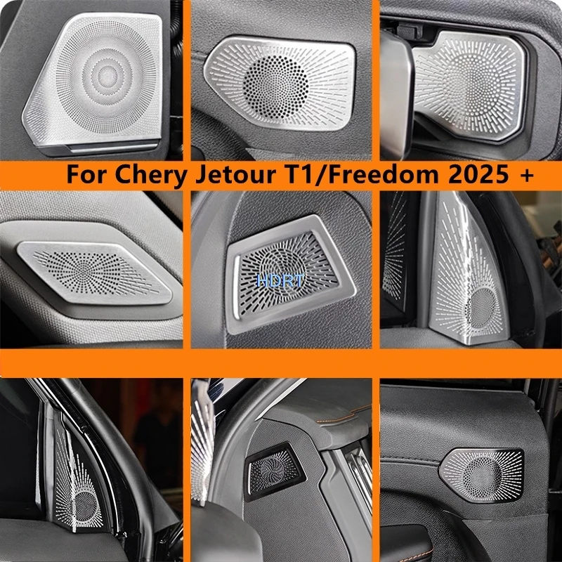 For Chery Jetour T1/Freedom 2025 + Car Styling Front Triangular Pillar Rear Trunk Horn Air  Vent Outlet Speaker Dust Proof Cover