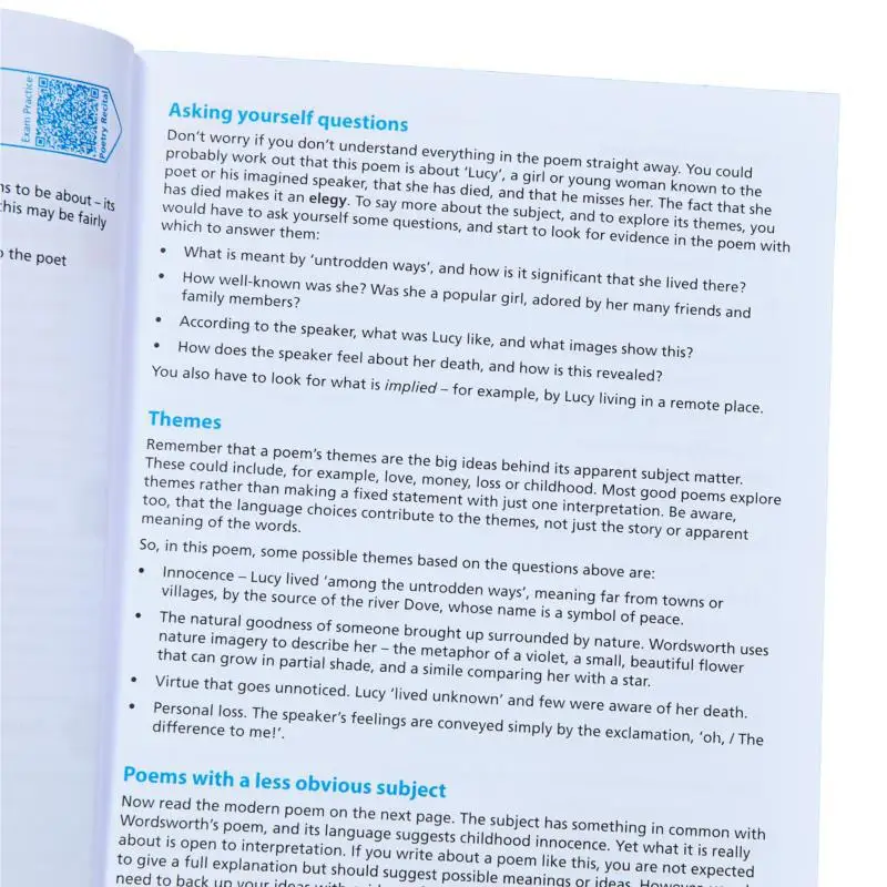 دليل مراجعة مختارات الشعر الغيب AQA مثالي لـ 2025 و2026 امتحانات كولينز GCSE الصف 91 SNAP مراجعة 9780008551568