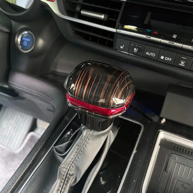 For Toyota Sienna Granvia 2022-2024 Carbon Fiber ABS Stickers Gear Shift Knob Cover Car Accessories Interior Trim 4