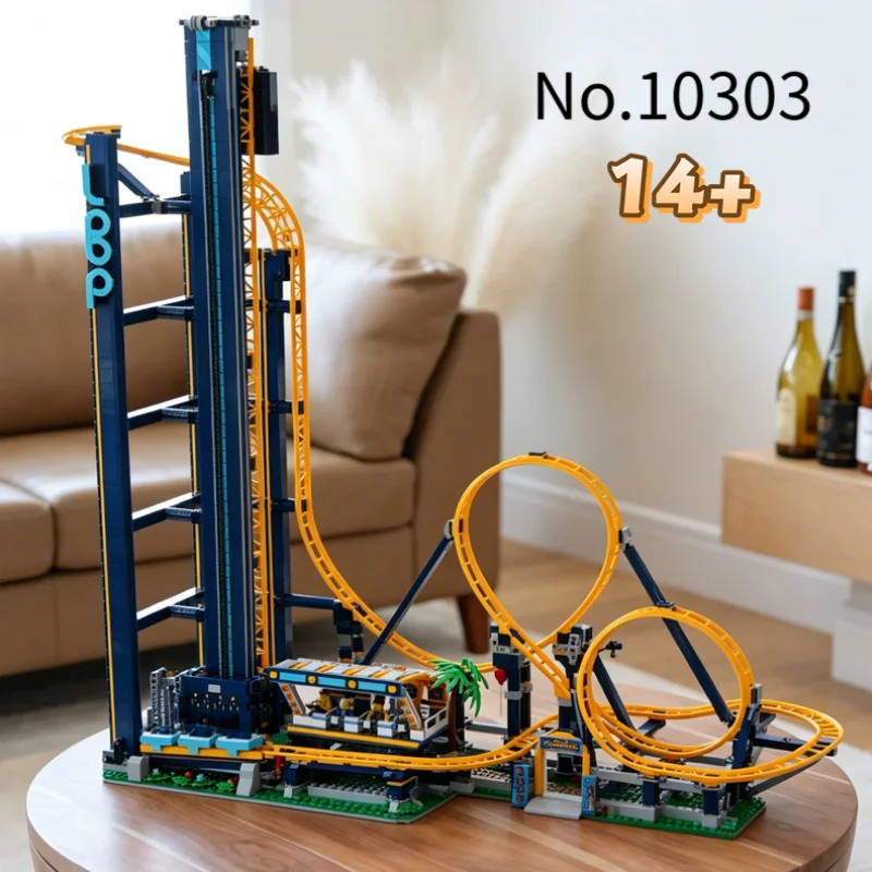 Nuevo Set de Construcción de 3756 Piezas, Compatible con el Modelo 10303, Juego de Bloques de Construcción de Montaña Rusa, Ideal para Regalos de Cumpleaños y Festividades