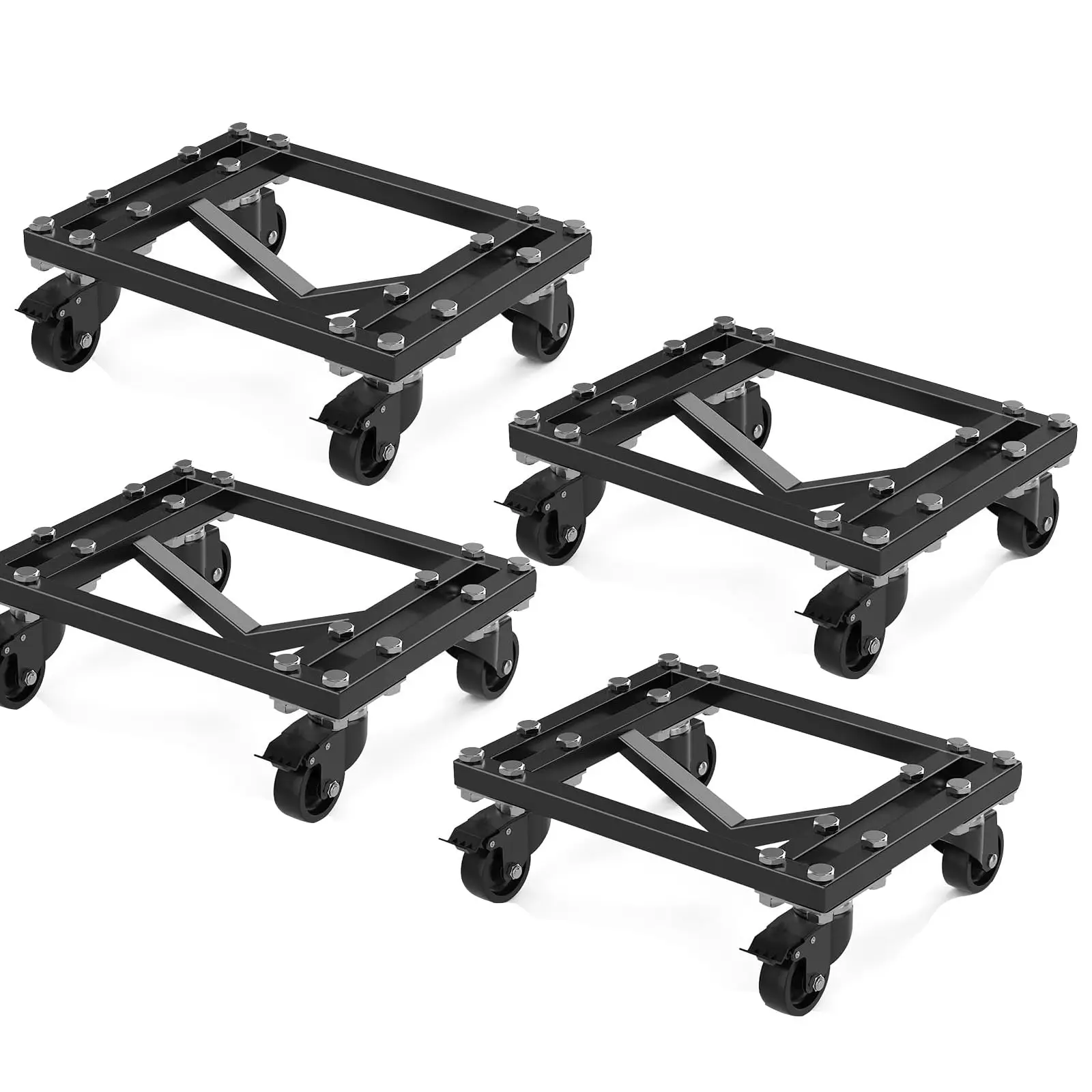 

4-Piece Car Dolly Set, 6000 LBS Capacity Heavy Duty Vehicle Mover With Locking Casters For Garage Auto Shop