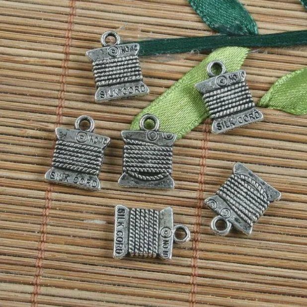 

20pcs 15*10mm SILK CORD Pendant Charm G1211