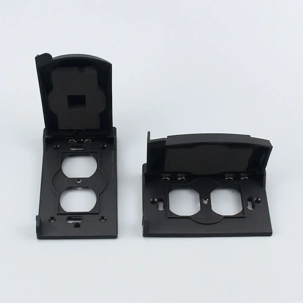 Waterproof Wall Socket Housing Black Flip Plate For US Electrical Switch Guard Protective Cover For Power Outlet Box
