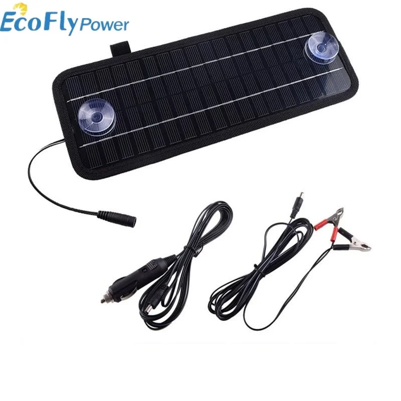 High conversion rate 4.5W solar car battery charger, battery core board can convert 12V battery to 5V