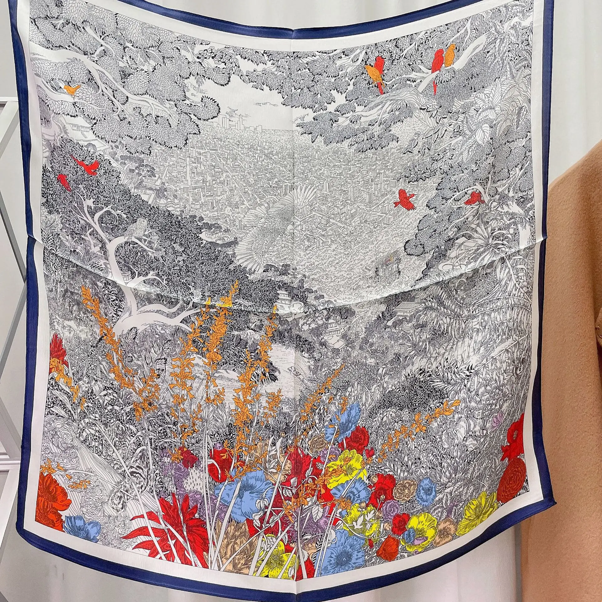 

Soft Satin Scarf 65CM Luxury Square Bandanas Women Clothing Head Accessories Lover Christmas Gift