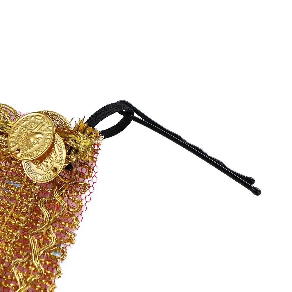 Sexy chica mujer lentejuelas Rhinestone cara velos malla danza del vientre trajes accesorios de rendimiento