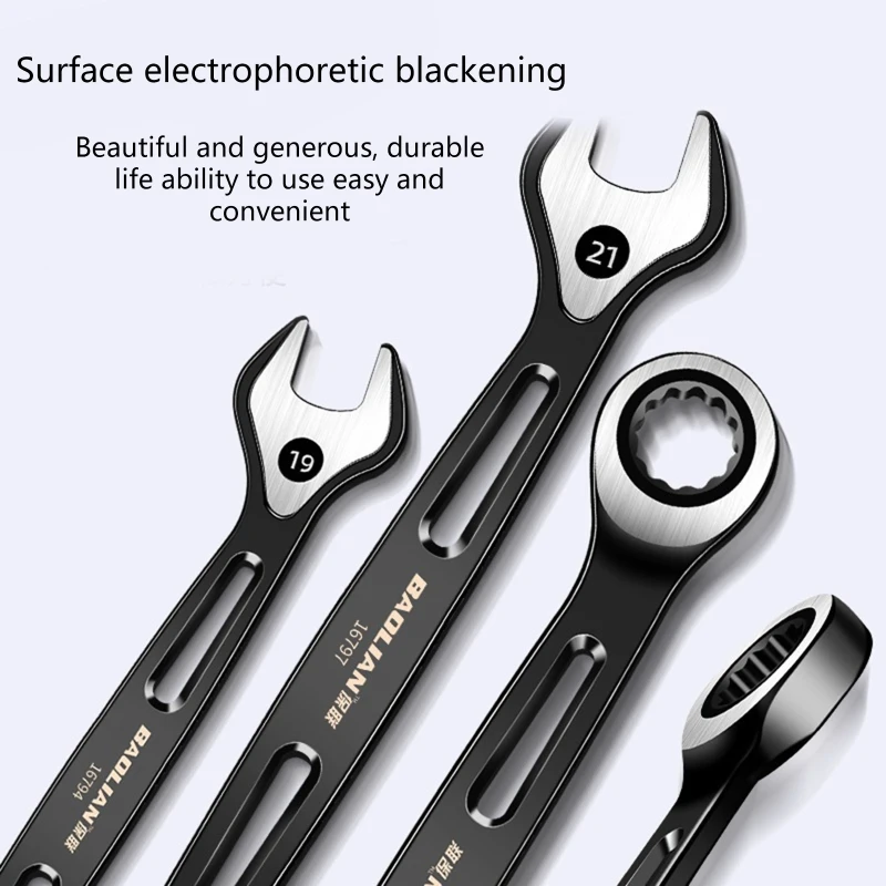 6-22mm Open Wrenches Plums Blossoms Ratchets Wrenches Double-Headed Quick-shaking Dropship