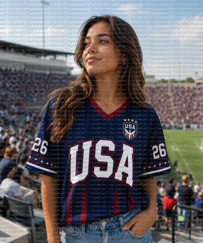2026 New USA Flag #26 Themed Casual Sports T-Shirt for Couples - Unisex Fan Commemorative Edition, Breathable Short-Sleeve