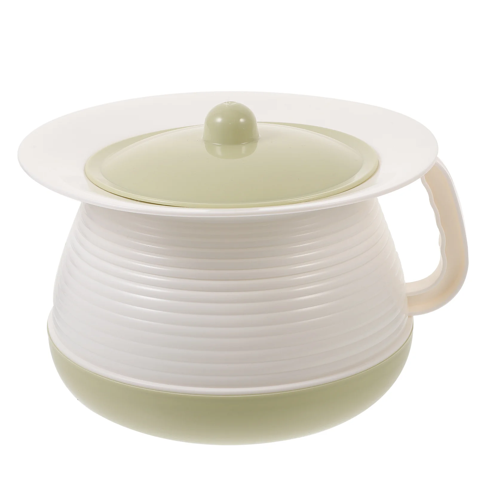 1 قطعة وعاء البول السميك دائم البلاستيك المحمولة مبولة مع غطاء قاعدة عدم الانزلاق للمنزل ليلة استخدام الاطفال Bedpan حاوية صحية