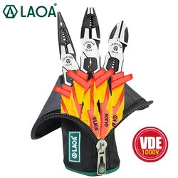 Laoa Geïsoleerde Punttang 1000V Wire Cutter Vde Elektrische Draad Stripper Terminal Krimpgereedschap