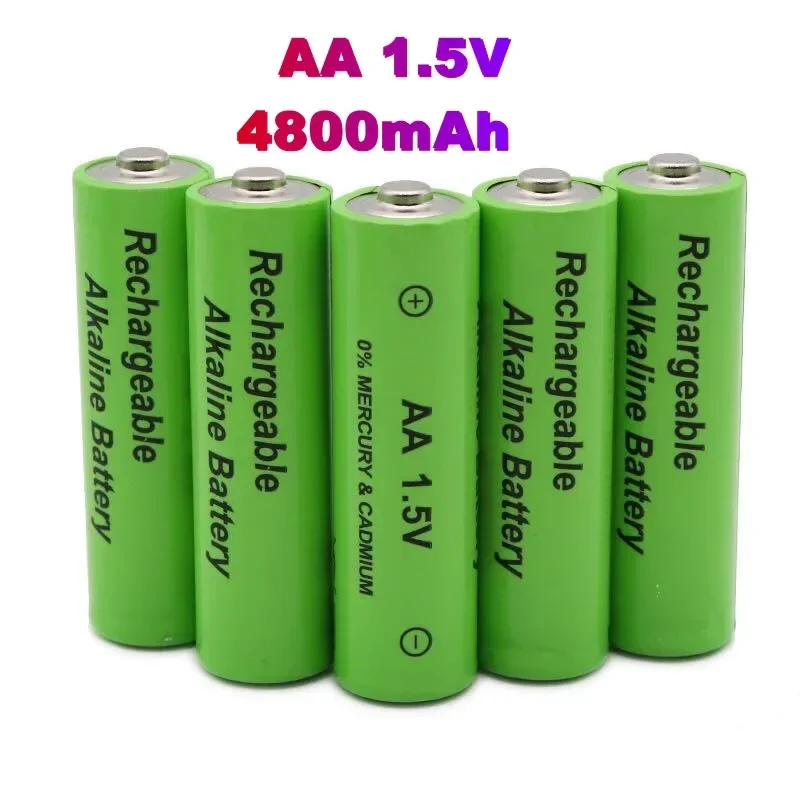 4-12pcs 1.5V AA battery 4800mAh Rechargeable battery NI-MH 1.5 V AA battery for Clocks mice computers toys so on