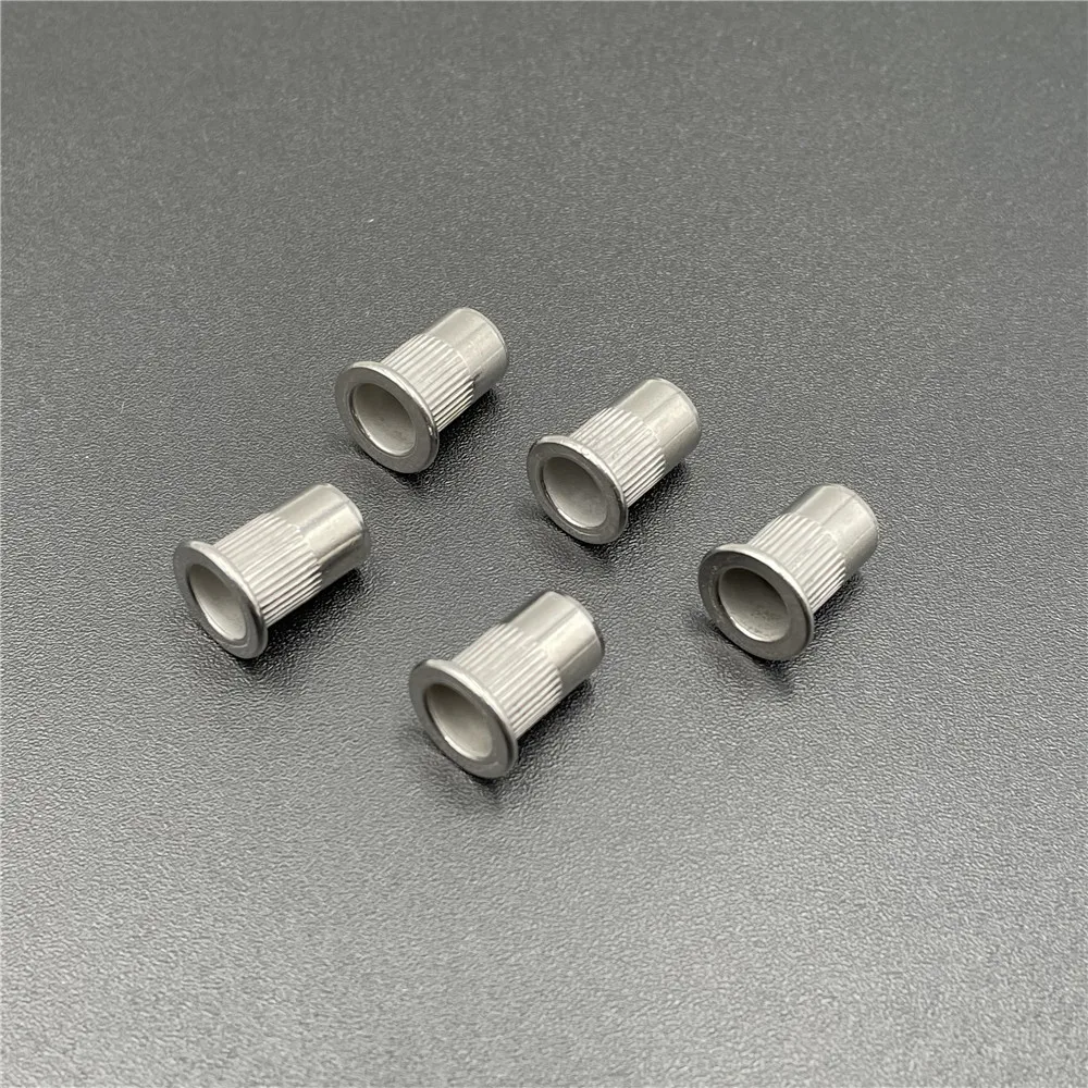 20-200pcs M3 M4 M5 M6 M8 M10 M12 Metric 304 Stainless Steel Flat Head Rivet Nut Threaded Insert Nutsert Rivnut