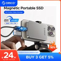 ORICO 5Gbps Portable Solid State Drive 480MB/s Magnetic External SSD for iPhone 16 15 Pro/Max ProRes 4K HDR Record and Store