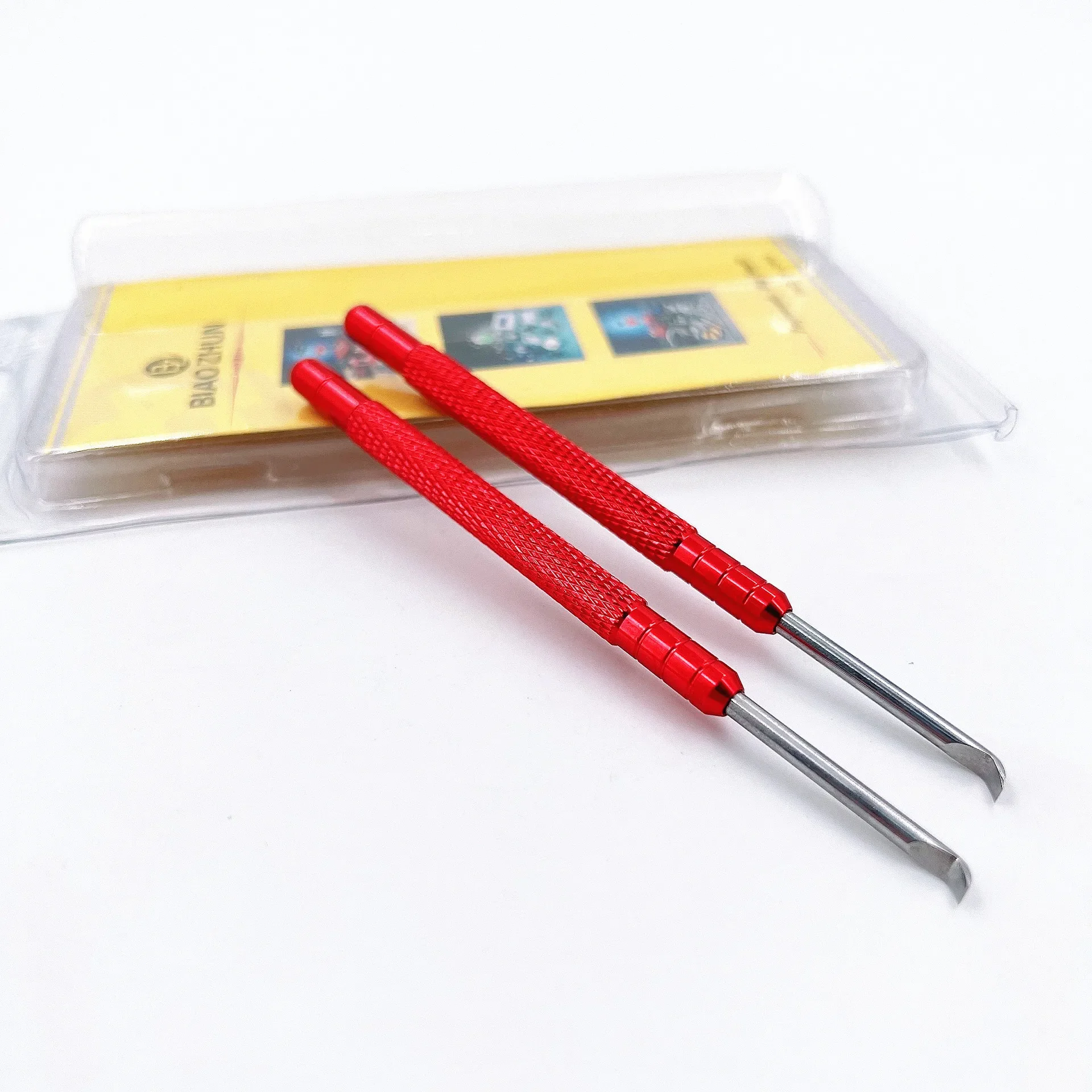 

Watch Repair Tools 5430 Red Needle Lifter Spade Needle Lifter Pliers Hairspring Clamp Set Pry Bar