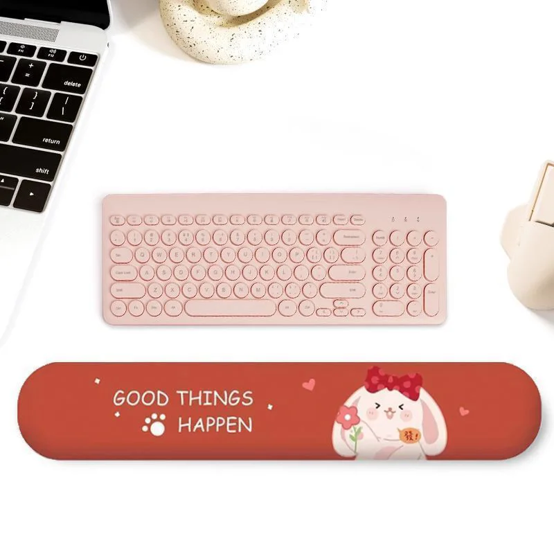 Rubber Ergonomic Keyboard Wrist Support Cute Fortune Rabbit Anti-slip Hand Rest Cushion Office Computer Keyboard Wrist Pad