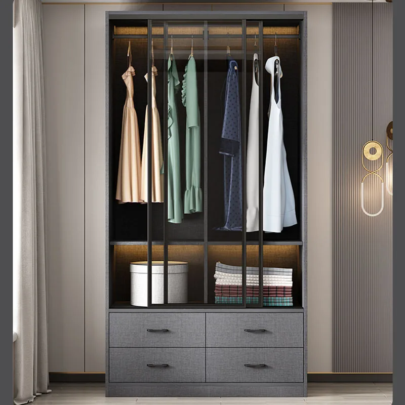 Living Room Cabinets Sliding Door Wardrobe Open Closets Armables Kitchen Wadrobe Kids Armoires De Salon Bedroom Furniture