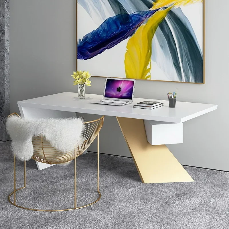 Company Solid Wood Manager Boss Single Desk Light Luxury Modern Style Personalized CreativeWork ComputerDesk