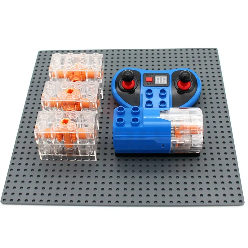 LBS2201 Motor de potencia Control remoto Bloque de construcción Duplo Compatible con Duplo 9656 técnico KJ046 ayuda de enseñanza eléctrica juguete para niños