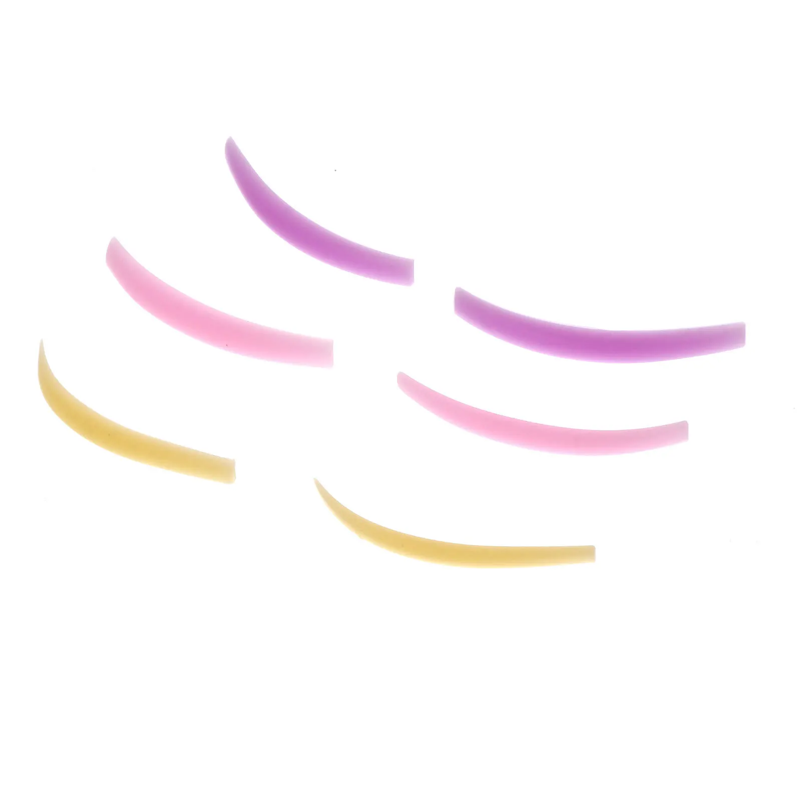 

2pcs Silicone Eyelash Perm Pads 6 Pairs Reusable Curler Refills For Lifting Natural Long Eyelashes Home Salon Makeup Tool