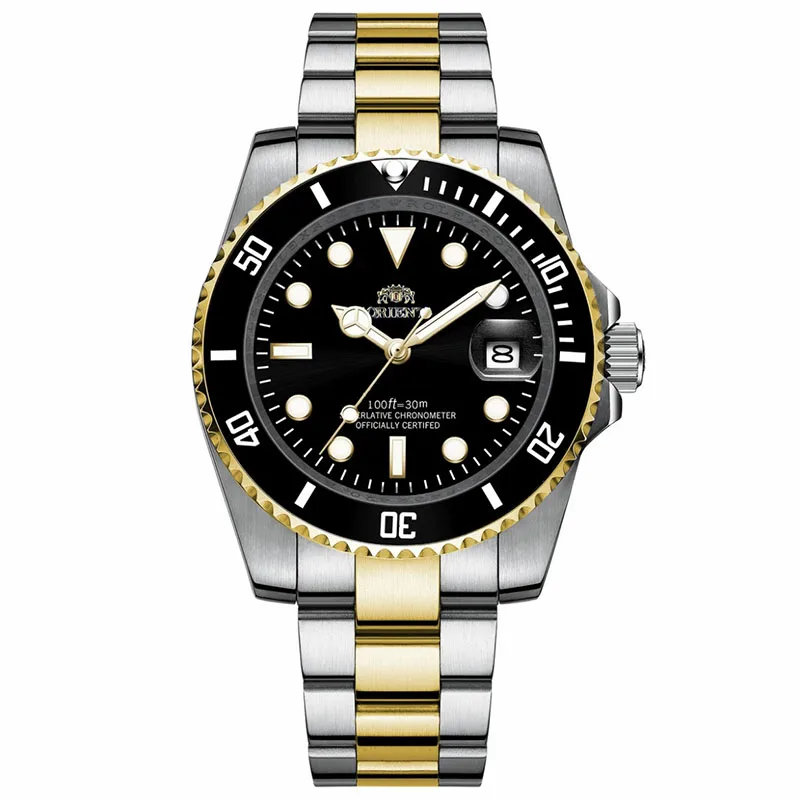 تم تجديد العلامة التجارية ORIENT ساعة ميكانيكية أوتوماتيكية عصرية للرجال مستعملة