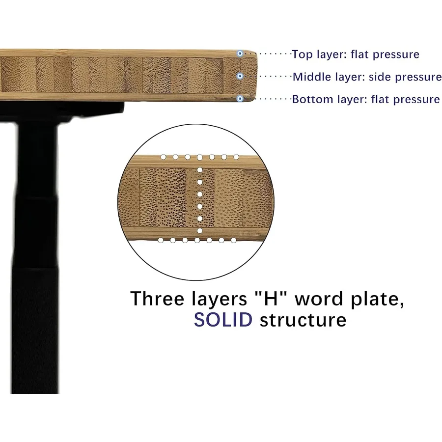 72x30x1 بوصة 100 الصلبة الخيزران مكتب سطح الطاولة Onlr الدائمة مكتب مكتب منزلي مع 60 مللي متر الحلقات الزاوية اليمنى #5