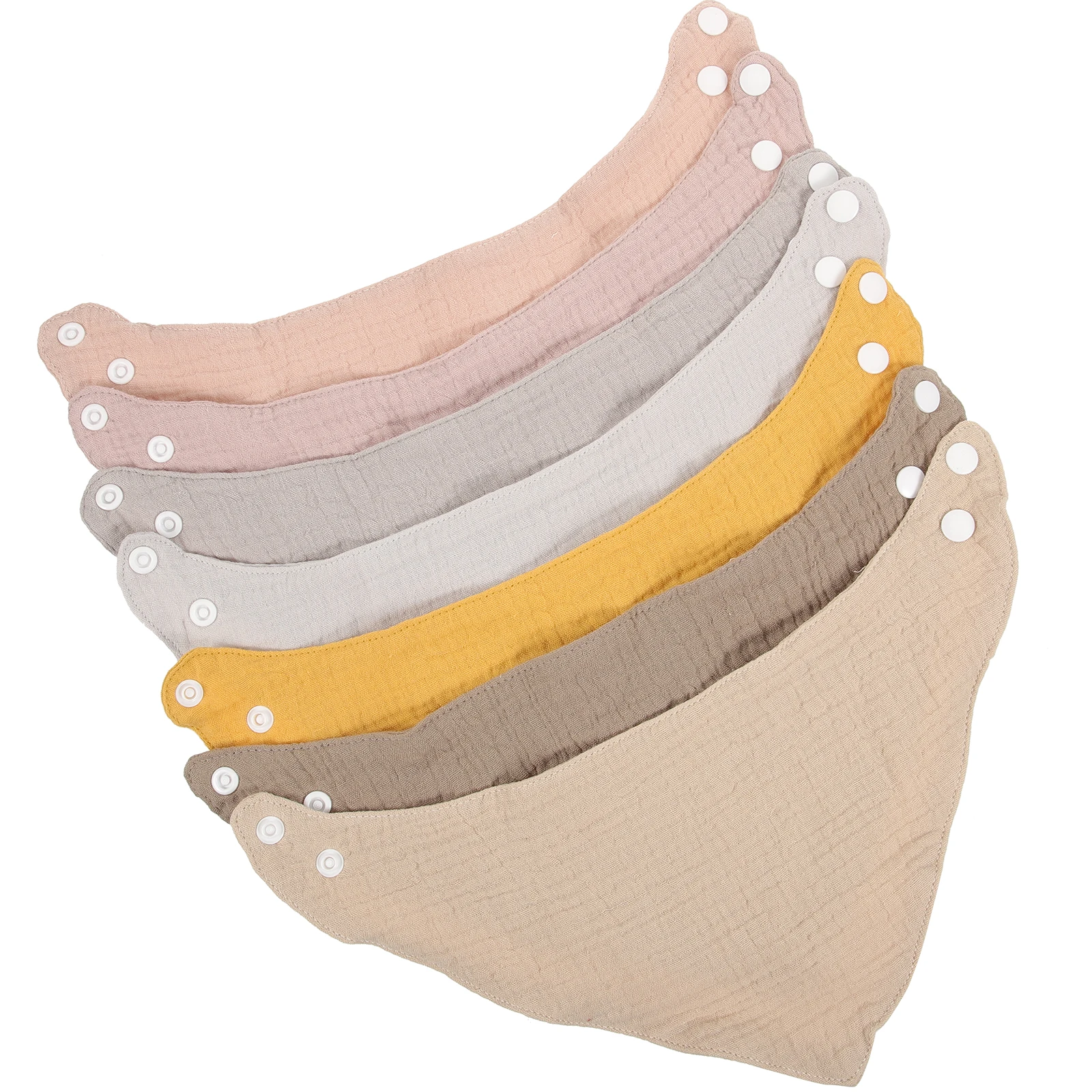 

7 Pcs Pure Cotton Baby Bibs Adults Dining Cloth Small Eating Unisex Feeding Waterproof Drool Bibs Multi Use Functional Meal