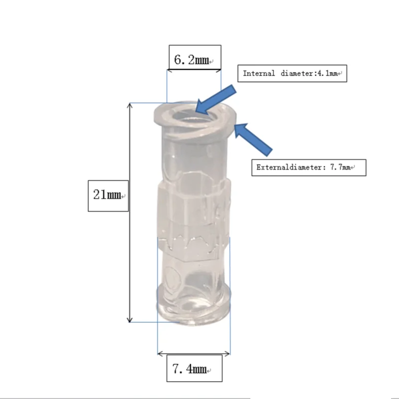 100pcs50 Double Helix Medical Sterile Luer Lock Adapter Transparent PP Plastic Syringe Connector Leak-Proof Connector Tool Parts