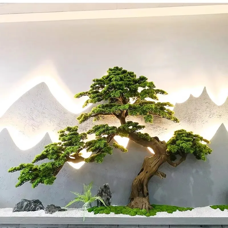 

Искусственное добро пожаловать сосна Луохан сосна отель пейзаж внутреннее и наружное ландшафтное украшение напольное окно