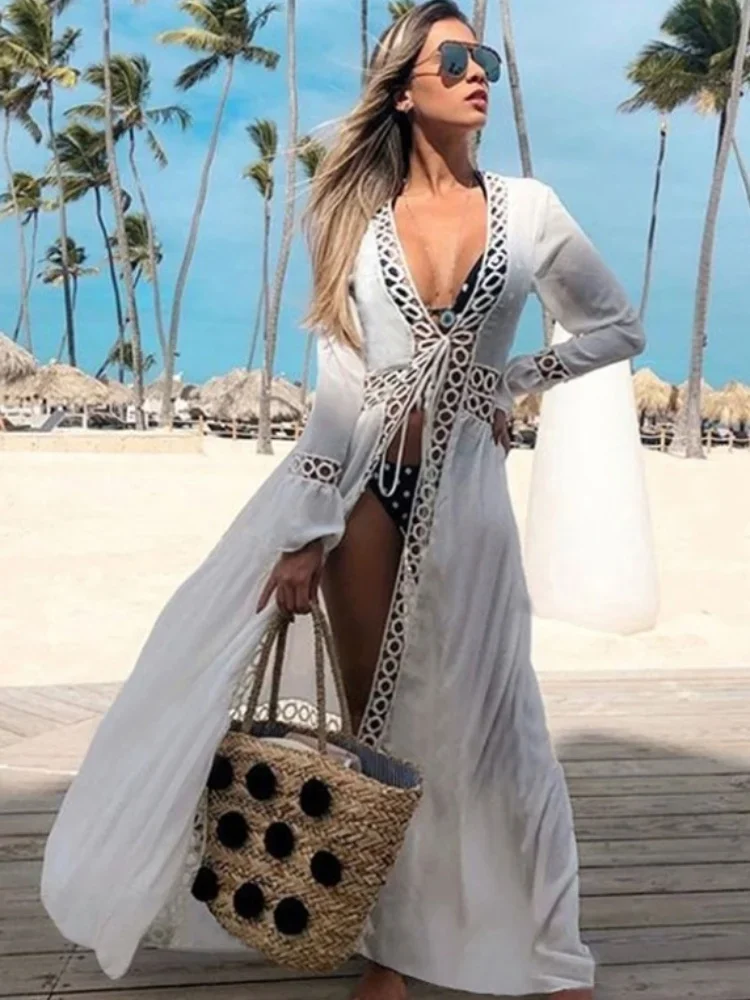 2024 Bohemian Stampato Cover-up Sexy Summer Beach Dress Tunica Donna Beachwear Costume da bagno Cover Up Bikini Wrap Sarongs Q675