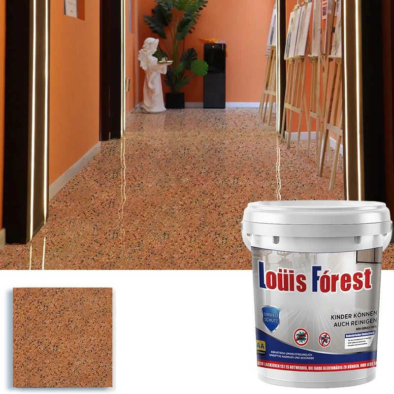 500ML High-Gloss Marble Effect Epoxy Floor Coating Waterproof Stain Resistant Abrasion Resistant SelfFlowing Epoxy Color Sand image 3