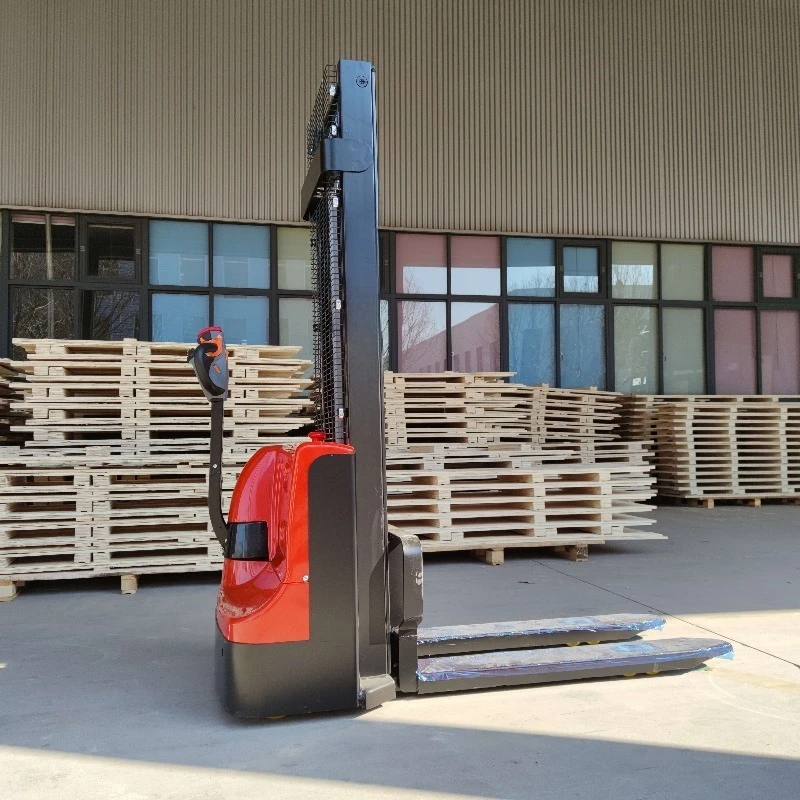 Lifting Semi Electric Stackers Pallet Stacker Walking Type Electric Stacking Truck Forklift