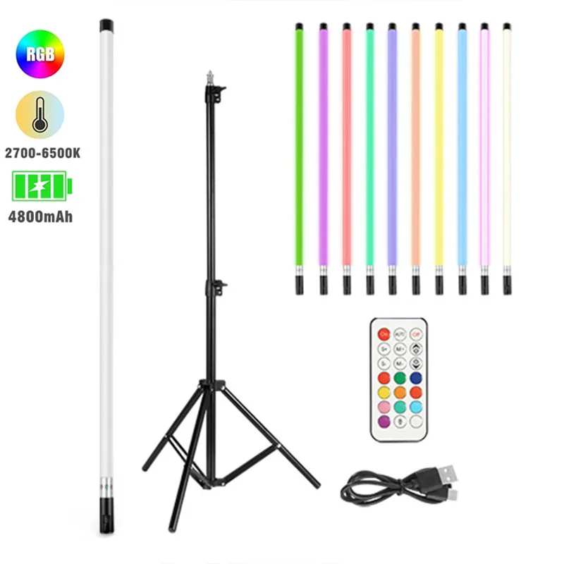 RGBTBL 100Cm 36W Rgbw Led Video Photobooth 360 Booth Lights Wireless Portable 360 Photo Booth Tripod Stand With Light