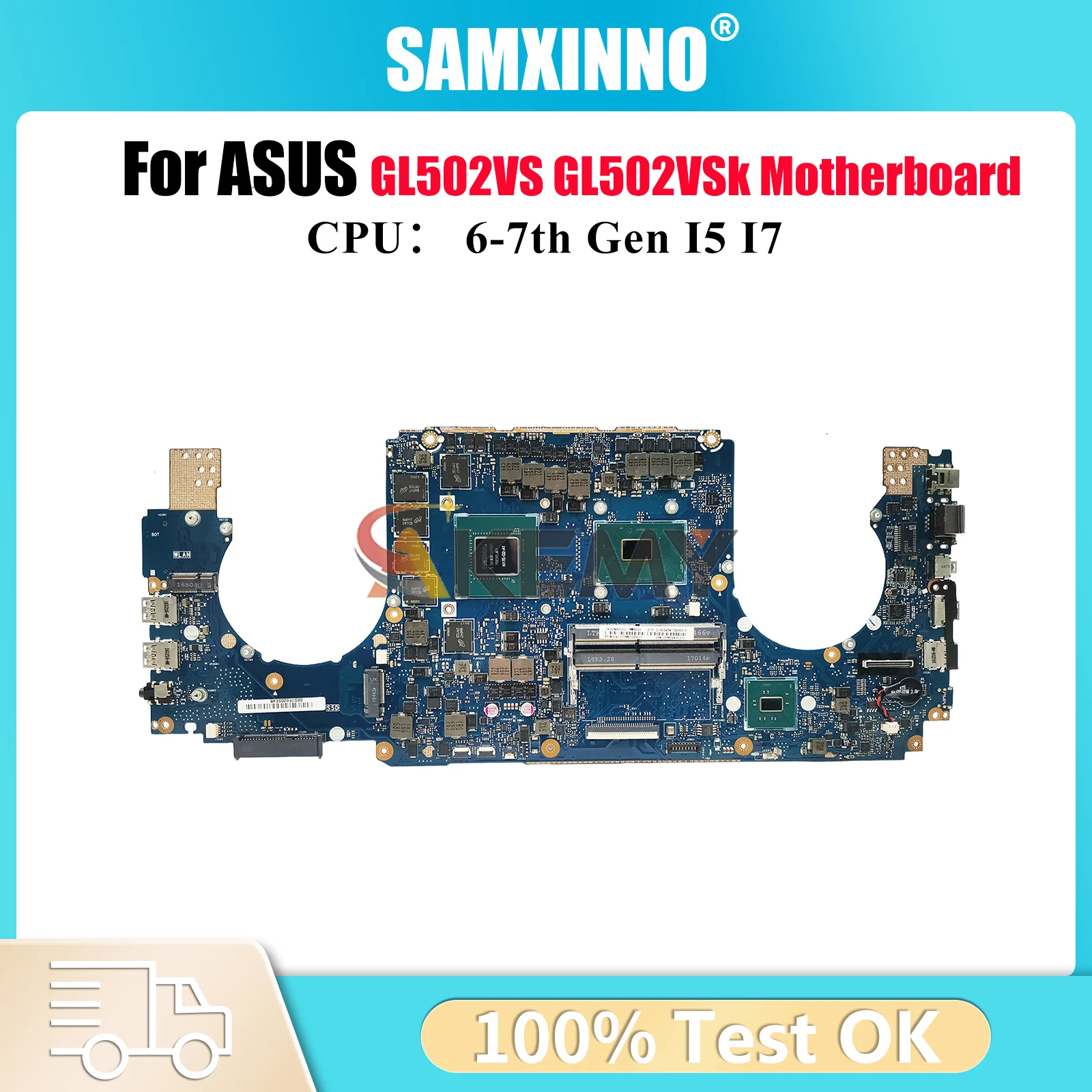 

Материнская плата для ноутбука GL502VS для ASUS ROG Strix GL502VMK GL502V GL502VM, материнская плата для ноутбука с процессором I5 I7, 100% тестирование, ОК, быстрая доставка