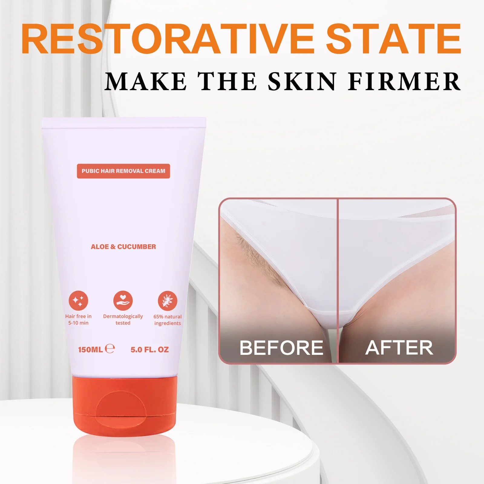 150 ml professionelles Haarentfernungscreme-Set mit Schaber, beruhigendem und schnellem Haarentferner