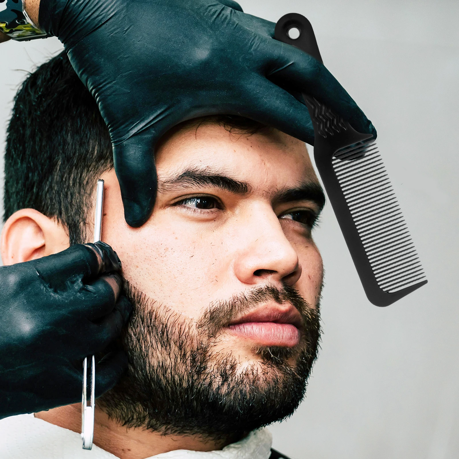 

2pcs Flat Top Combs Smooth Edge Anti-Static Plastic Hairdressing Accessories Portable Men Comb For Scalp Massage