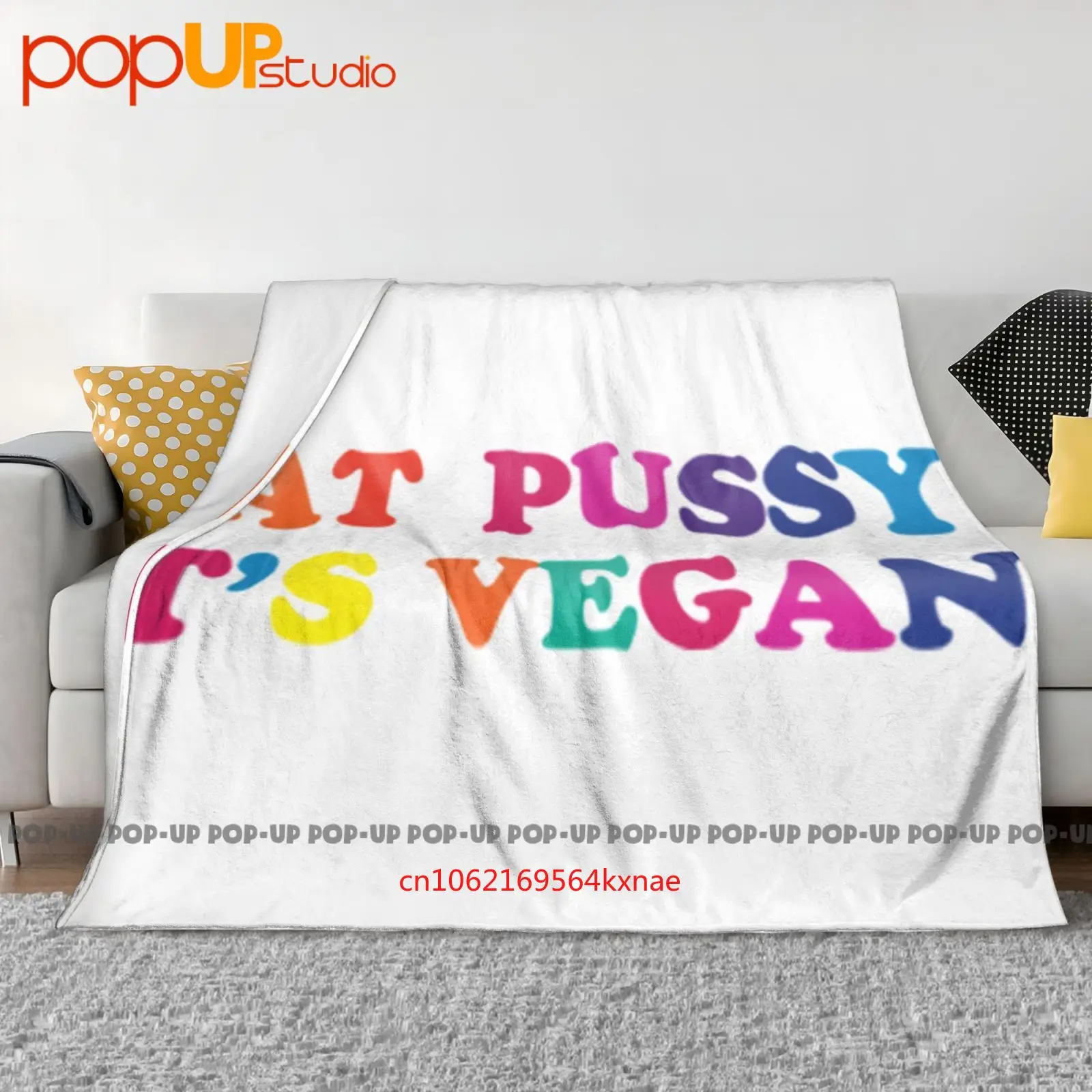 Eat Pussy Its Vegan Y2K Aesthetic Ultra-Soft Blanket Quilt Winter Sofa Cover Bed Covers