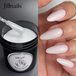 Jillnails 100g Milky White Pink Builder Nail Gel for Nails Extension Natural Medium Gel 100ml Self Leveling Gel White Building